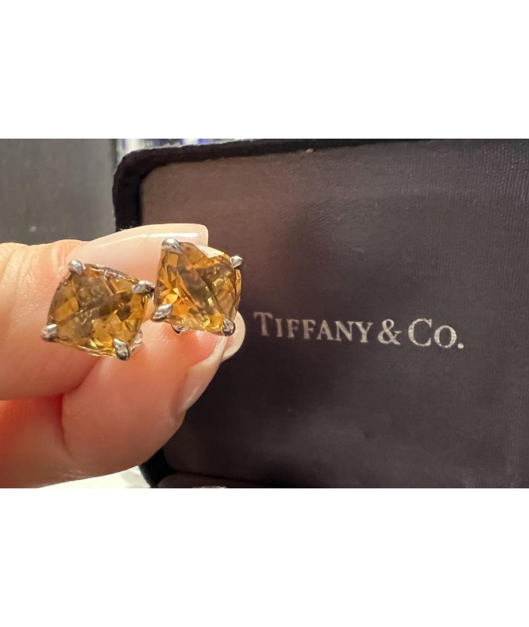 TIFFANY&CO Желтые серебряные серьги, фото 4