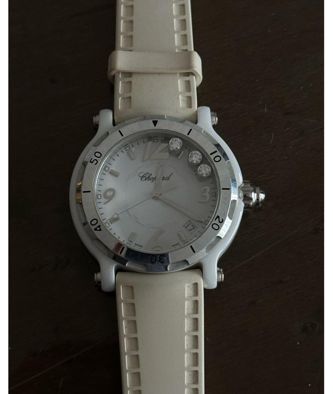 CHOPARD Белые керамические часы, фото 3