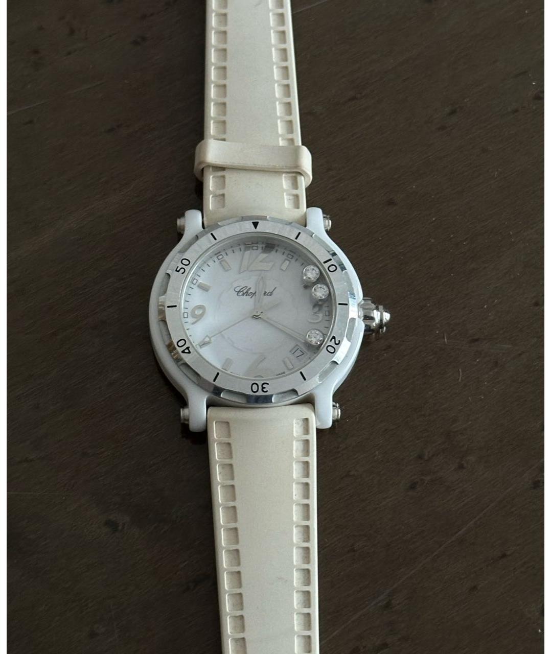 CHOPARD Белые керамические часы, фото 5