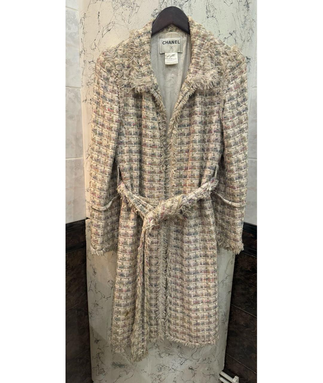 CHANEL Бежевое хлопковое пальто, фото 4
