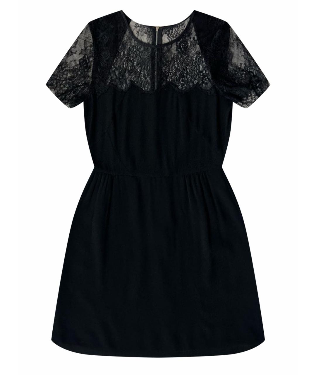 SANDRO Черное полиамидовое вечернее платье, фото 1