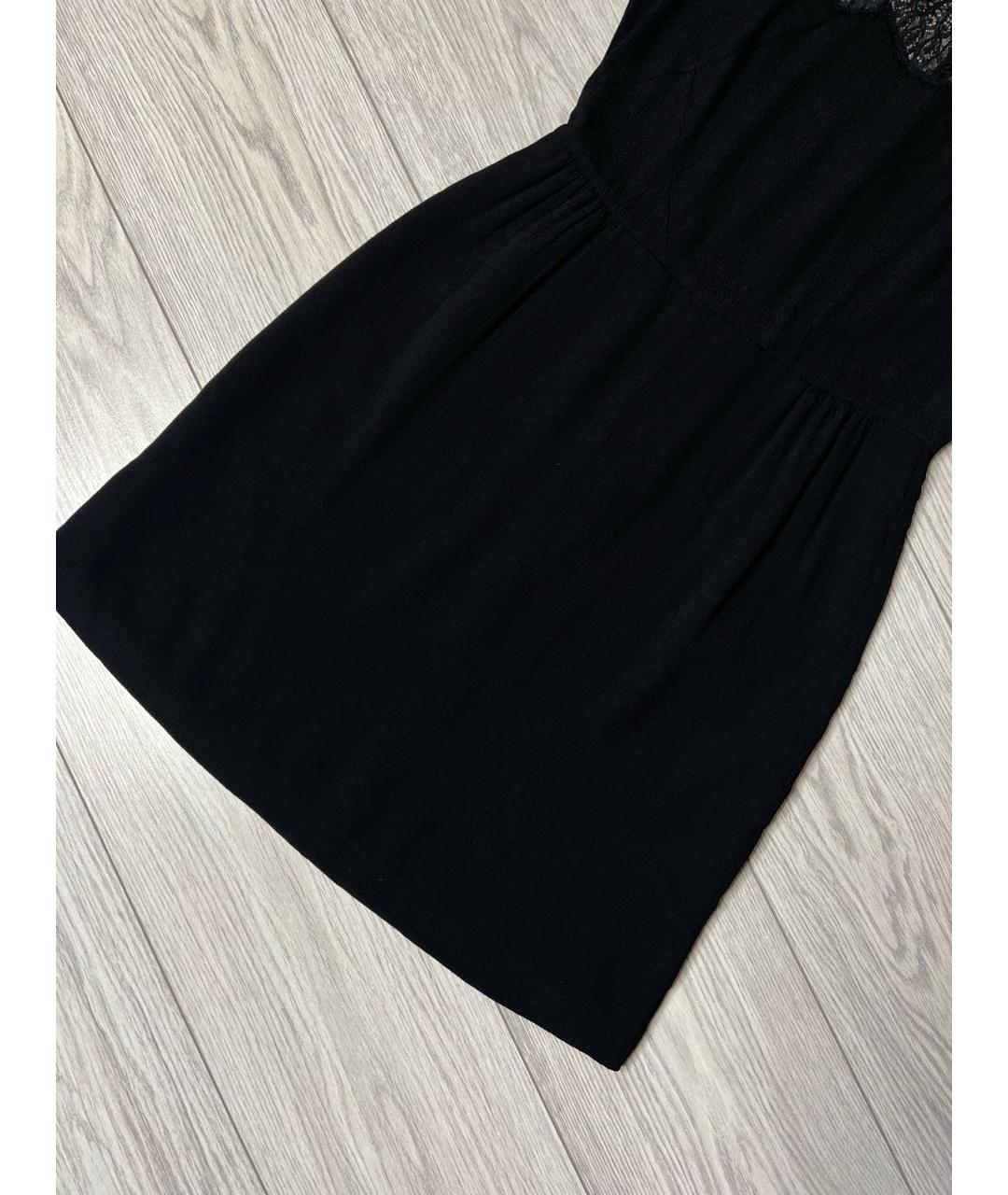 SANDRO Черное полиамидовое вечернее платье, фото 4