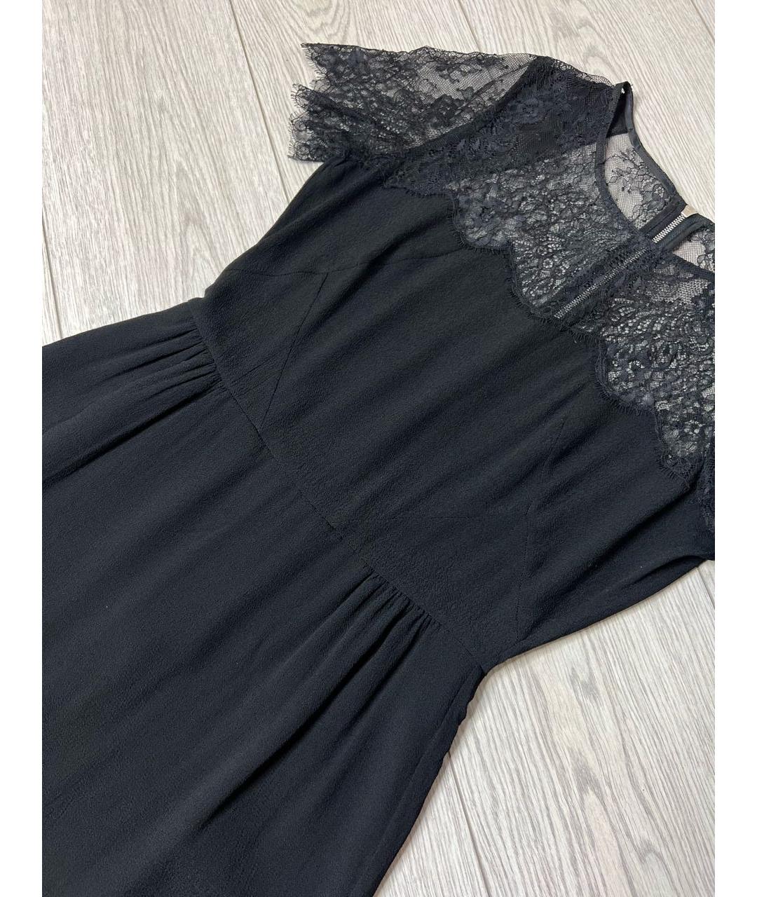 SANDRO Черное полиамидовое вечернее платье, фото 5