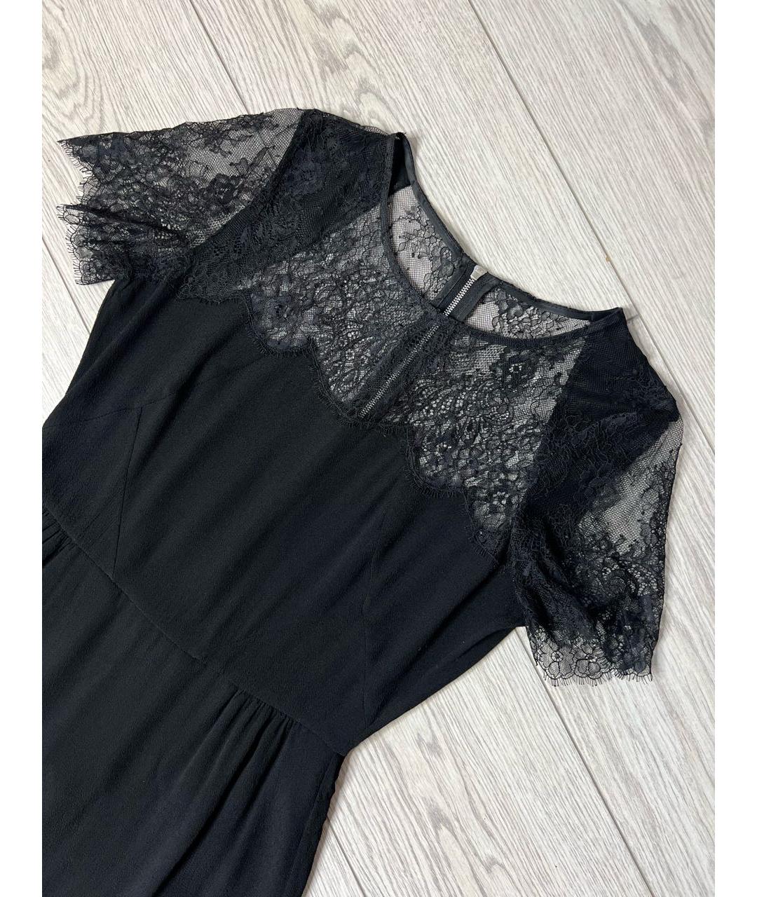 SANDRO Черное полиамидовое вечернее платье, фото 3