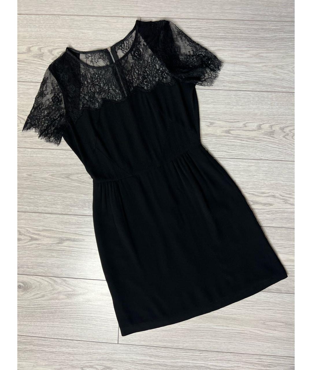 SANDRO Черное полиамидовое вечернее платье, фото 9