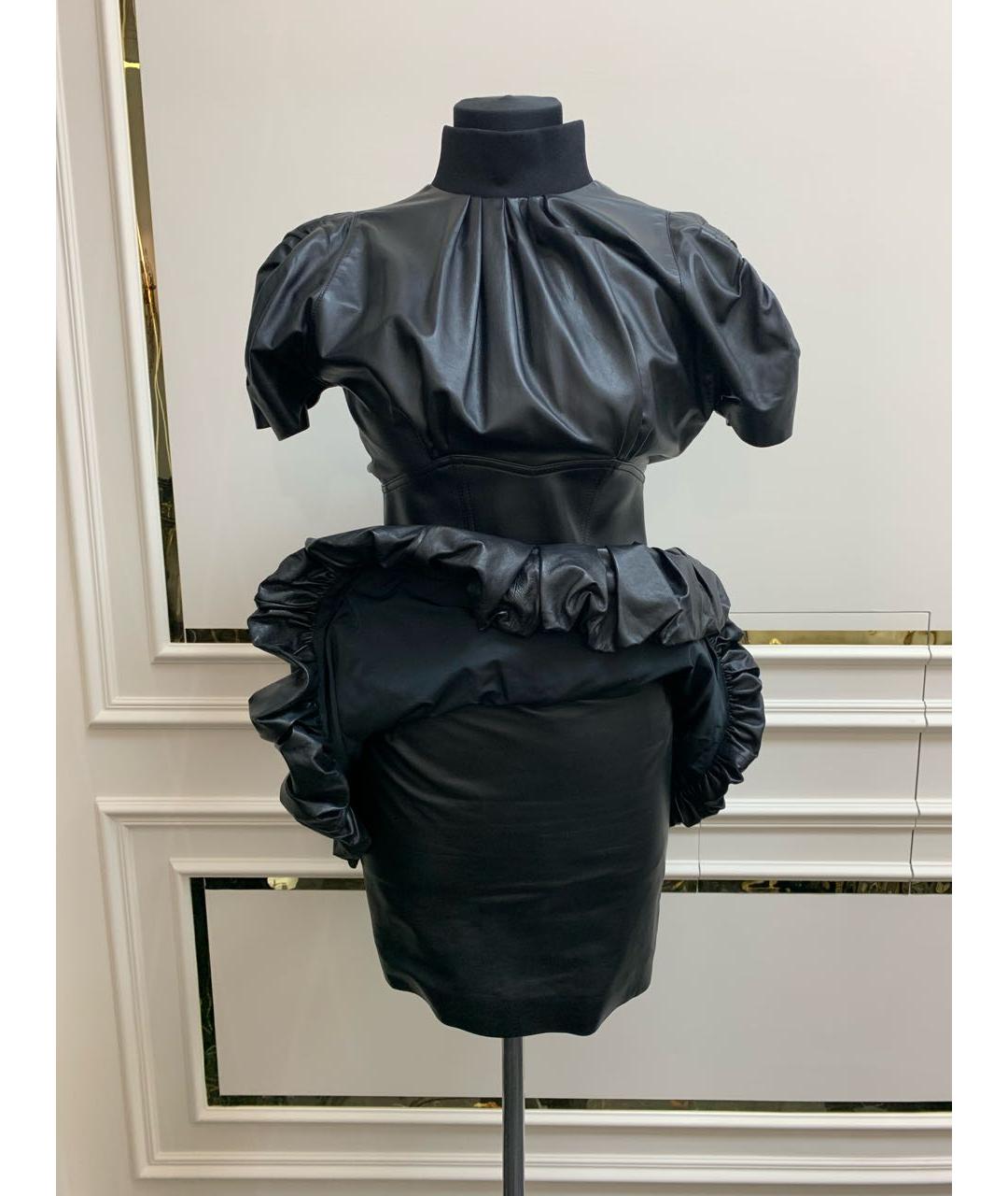 LOUIS VUITTON PRE-OWNED Черное кожаное платье, фото 2