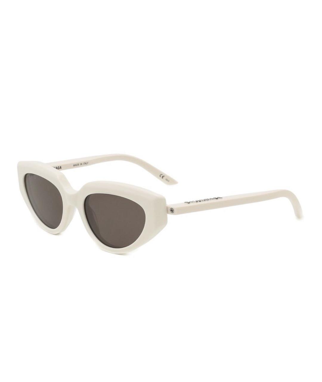 BALENCIAGA Белые пластиковые солнцезащитные очки, фото 2