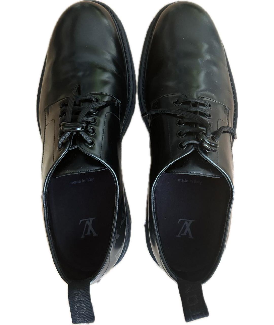 LOUIS VUITTON PRE-OWNED Черные низкие ботинки из лакированной кожи, фото 3