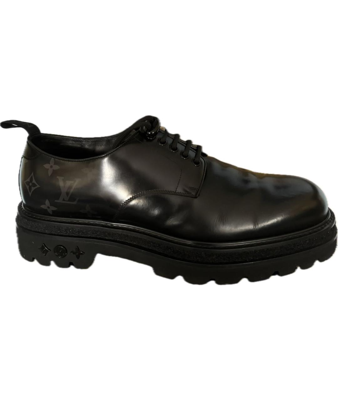 LOUIS VUITTON PRE-OWNED Черные низкие ботинки из лакированной кожи, фото 1