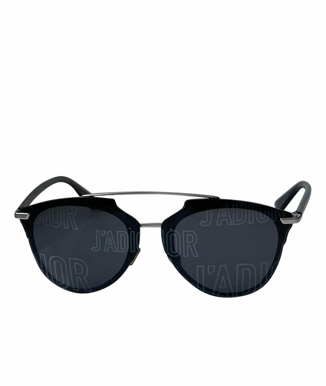 CHRISTIAN DIOR Черные металлические солнцезащитные очки, фото 1