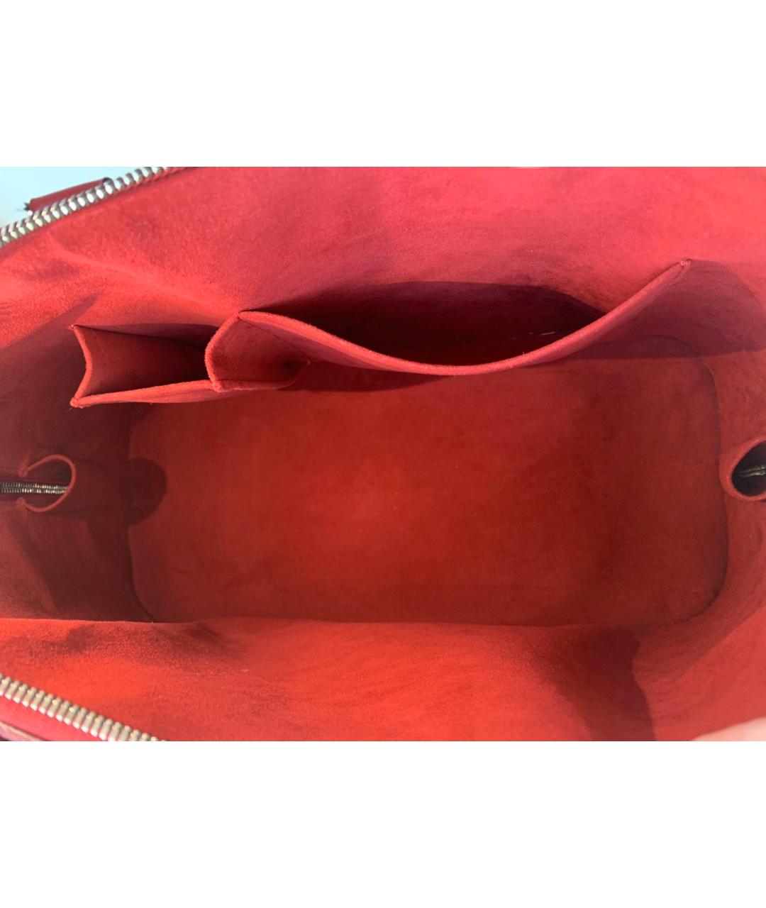 LOUIS VUITTON PRE-OWNED Красная кожаная сумка с короткими ручками, фото 4