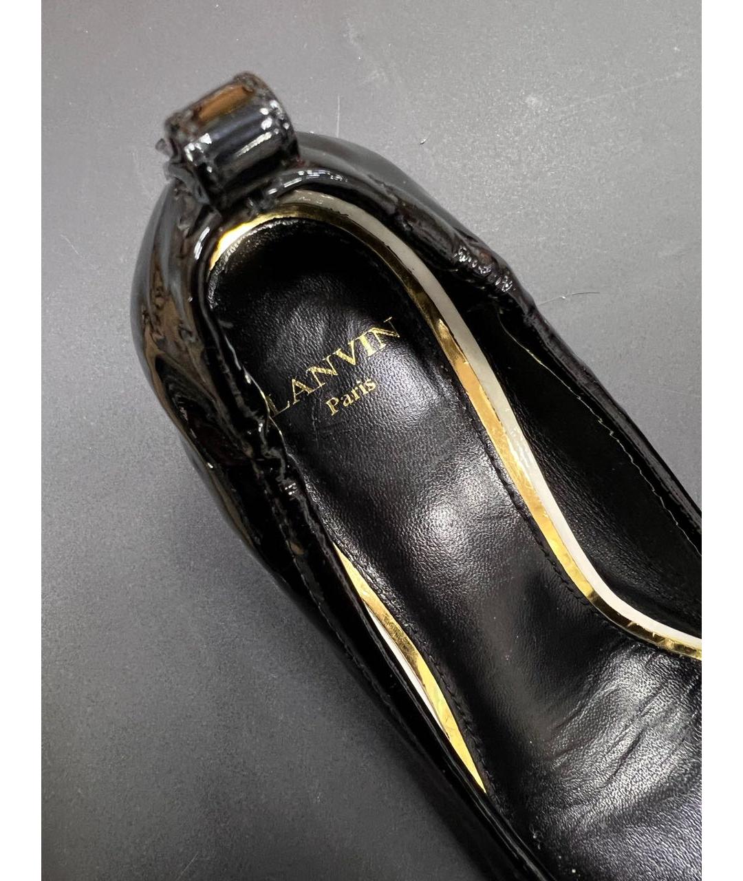 LANVIN Черные туфли из лакированной кожи, фото 5