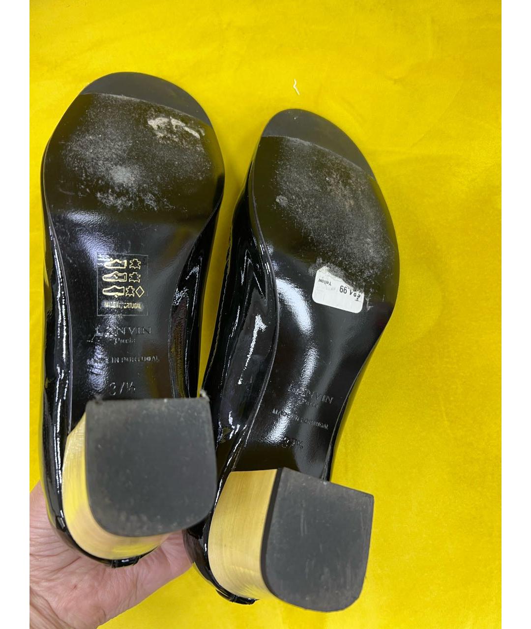 LANVIN Черные туфли из лакированной кожи, фото 7