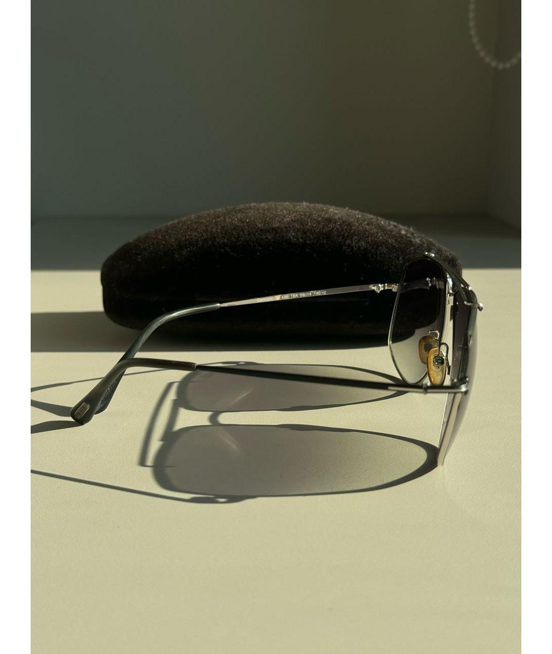 TOM FORD Серые металлические солнцезащитные очки, фото 3