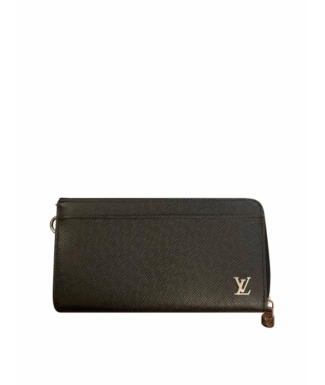 LOUIS VUITTON PRE-OWNED Черный кошелек из искусственной кожи, фото 1