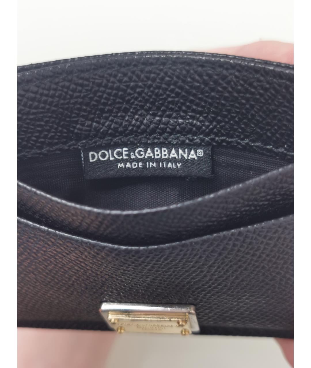 DOLCE&GABBANA Черный кожаный кардхолдер, фото 6