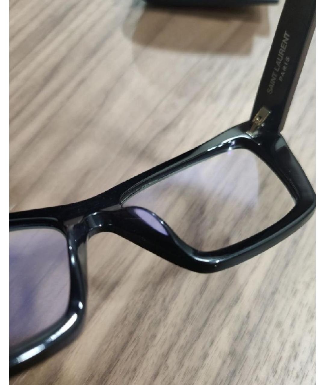 SAINT LAURENT Черные пластиковые солнцезащитные очки, фото 5