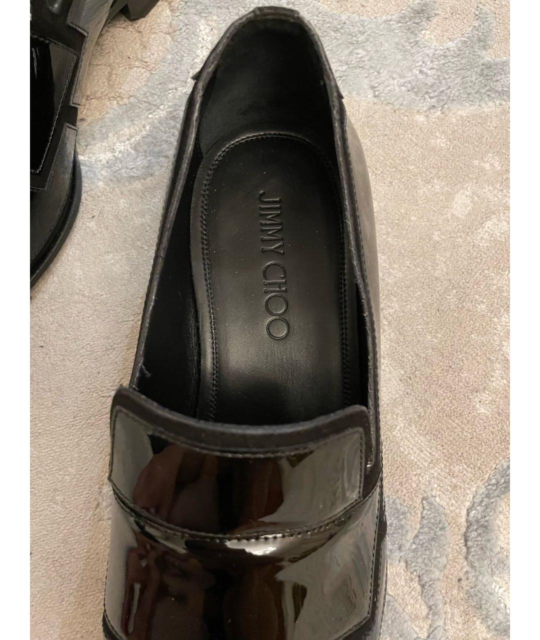 JIMMY CHOO Черные туфли из лакированной кожи, фото 4