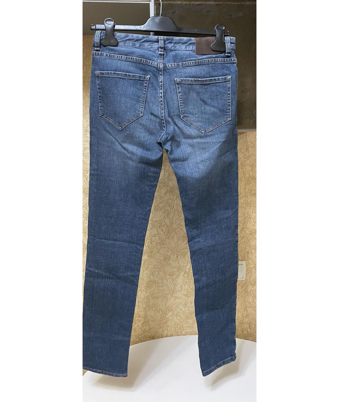 BRUNELLO CUCINELLI Синие прямые джинсы, фото 3