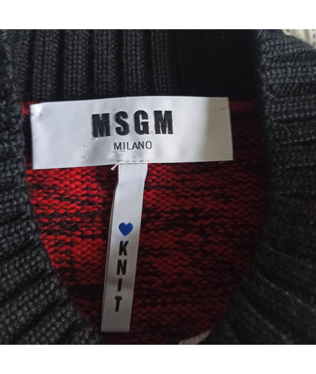 MSGM Красный шерстяной джемпер / свитер, фото 3