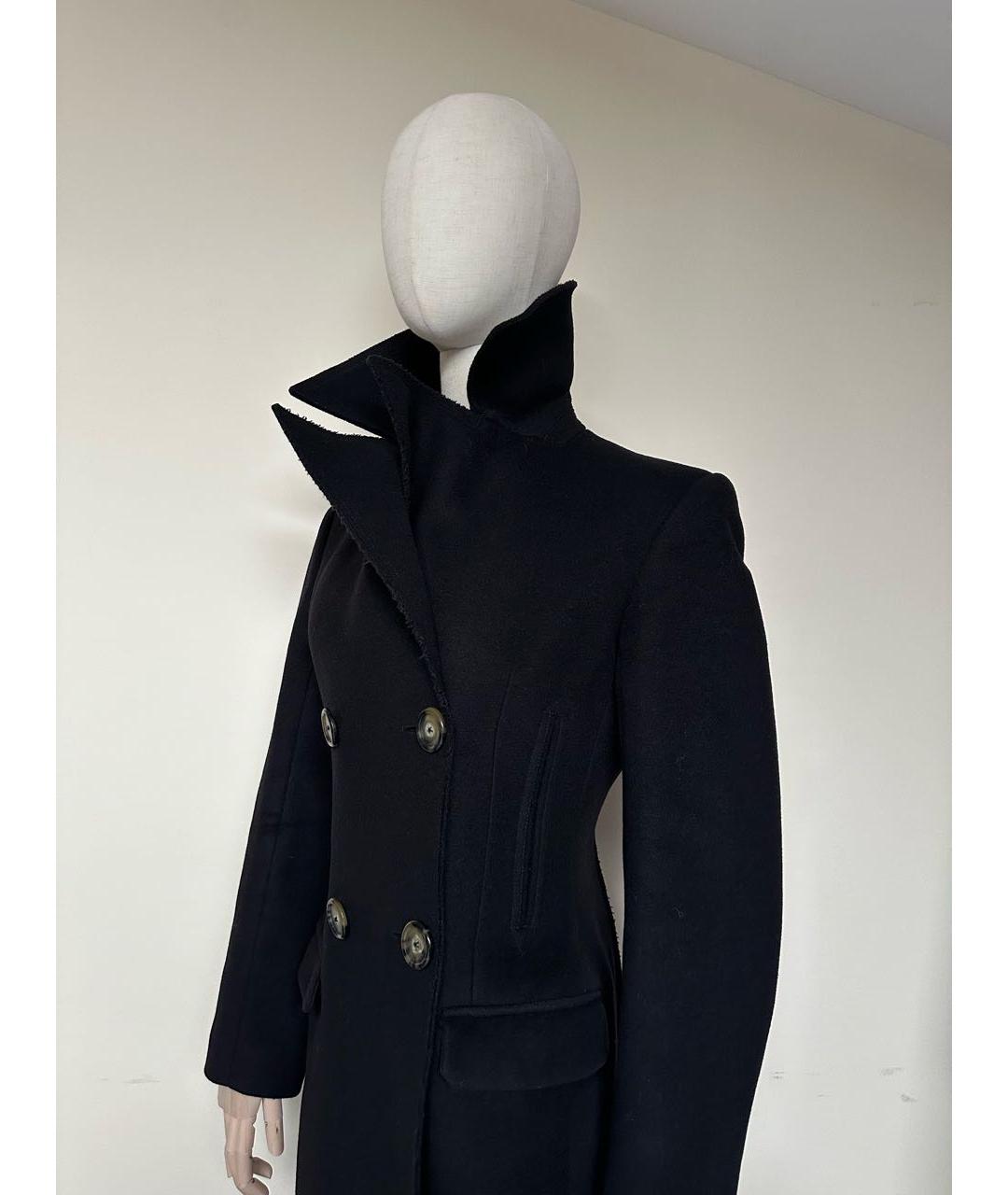 HELMUT LANG Черное шерстяное пальто, фото 5