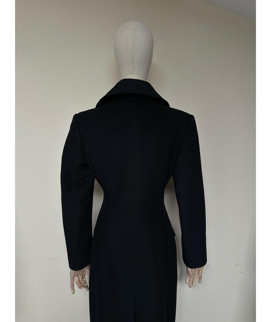 HELMUT LANG Черное шерстяное пальто, фото 4