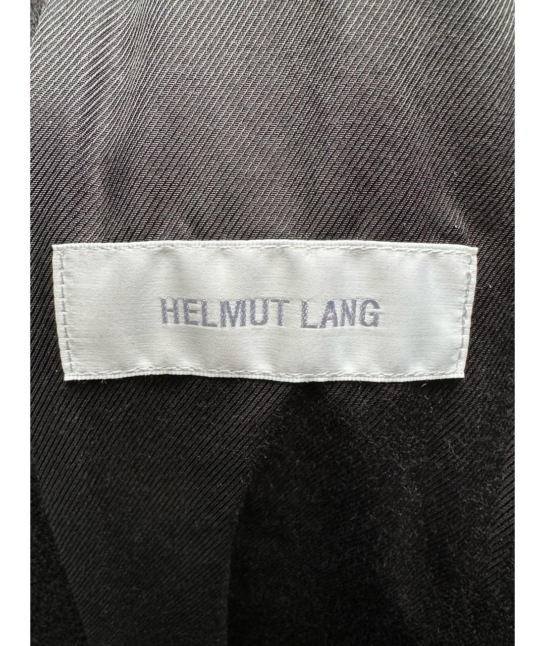 HELMUT LANG Черное шерстяное пальто, фото 7