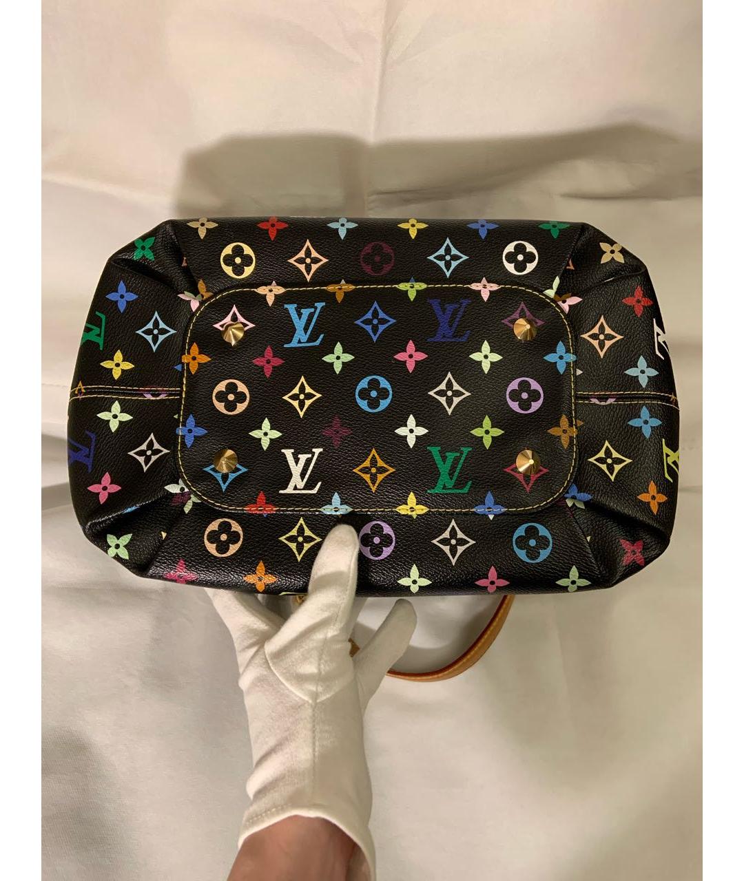 LOUIS VUITTON Коричневая кожаная сумка тоут, фото 7