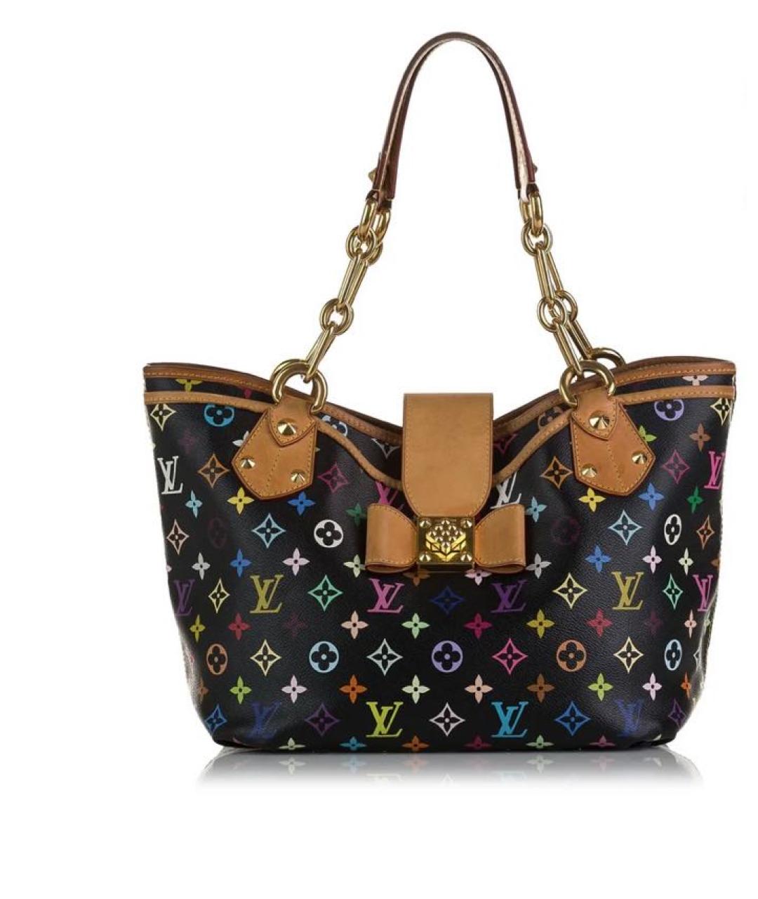 LOUIS VUITTON Коричневая кожаная сумка тоут, фото 9