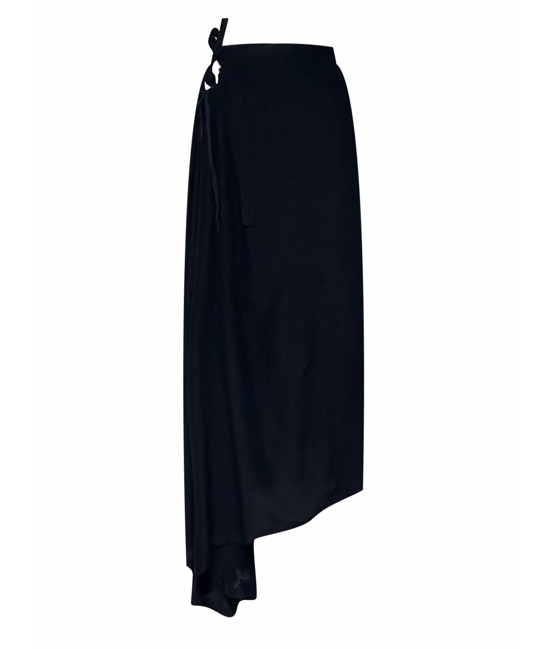 ANN DEMEULEMEESTER Черная хлопковая юбка макси, фото 1