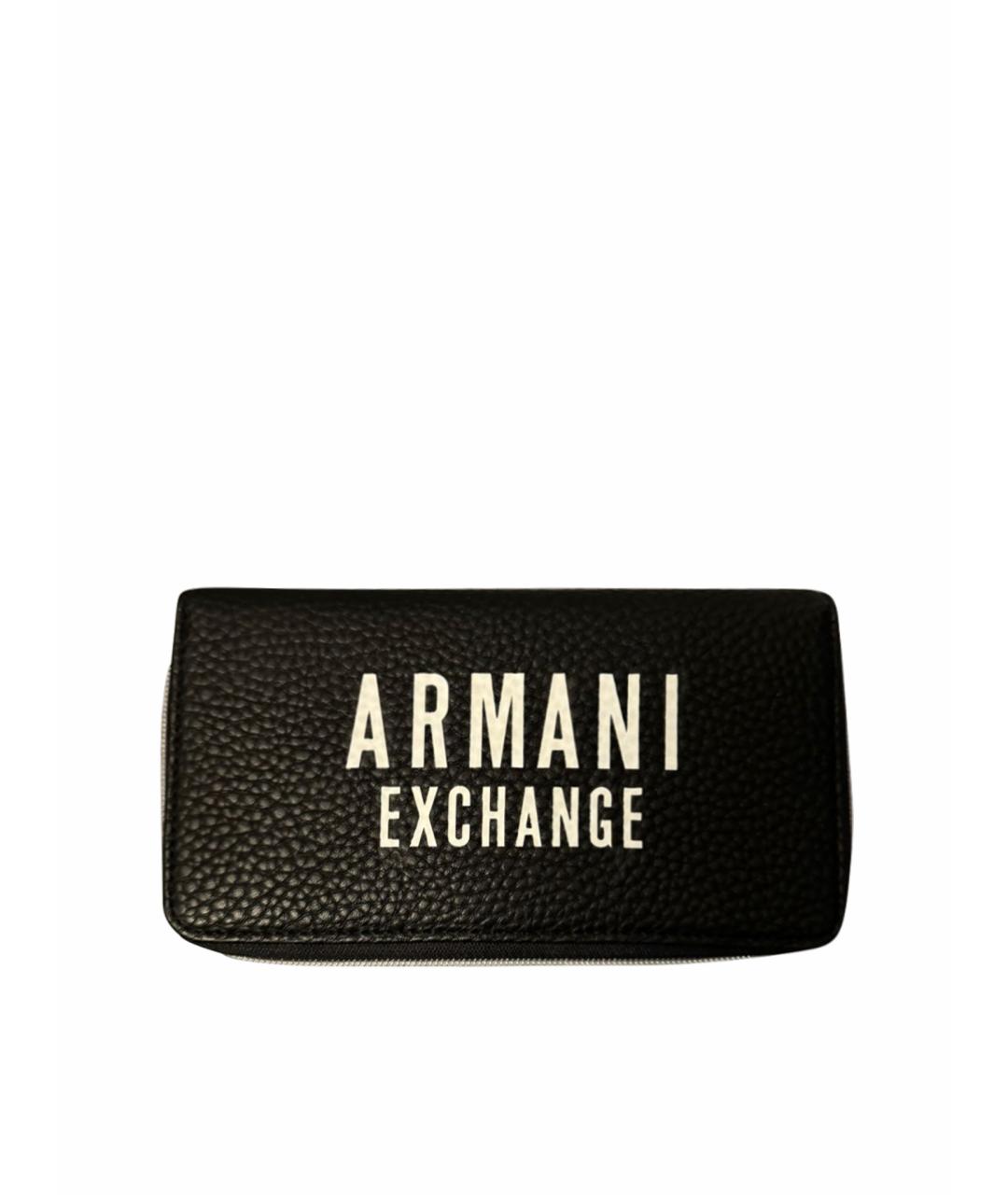 ARMANI EXCHANGE Черный кошелек из искусственной кожи, фото 1