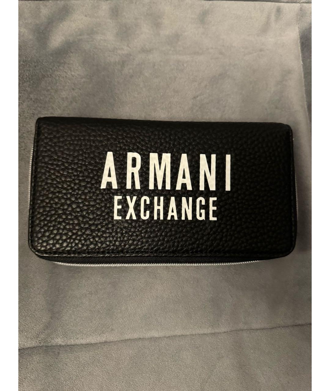 ARMANI EXCHANGE Черный кошелек из искусственной кожи, фото 6