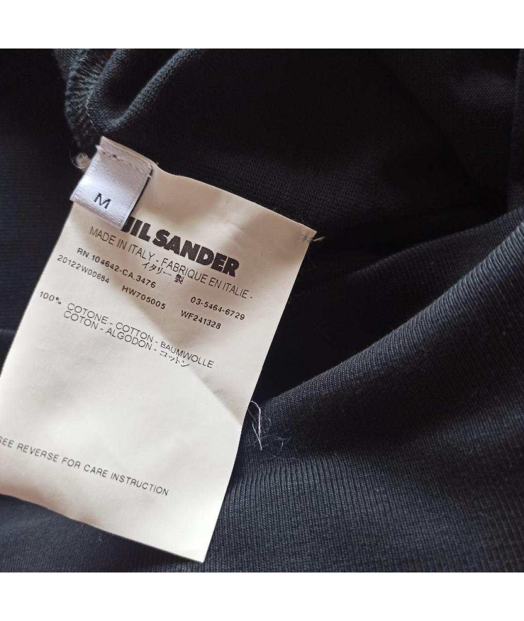 JIL SANDER Черная хлопковая юбка миди, фото 4