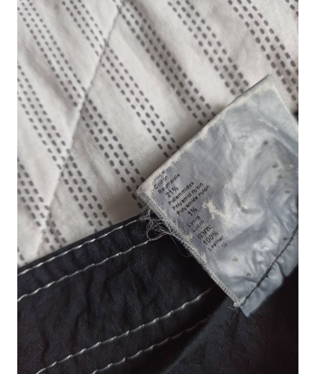FENDI Черная хлопко-эластановая юбка мини, фото 9