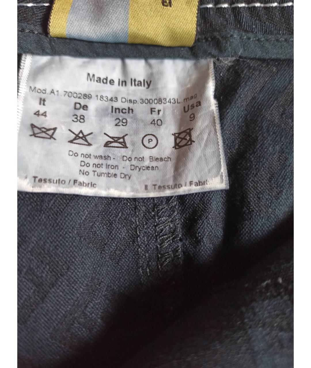 FENDI Черная хлопко-эластановая юбка мини, фото 8