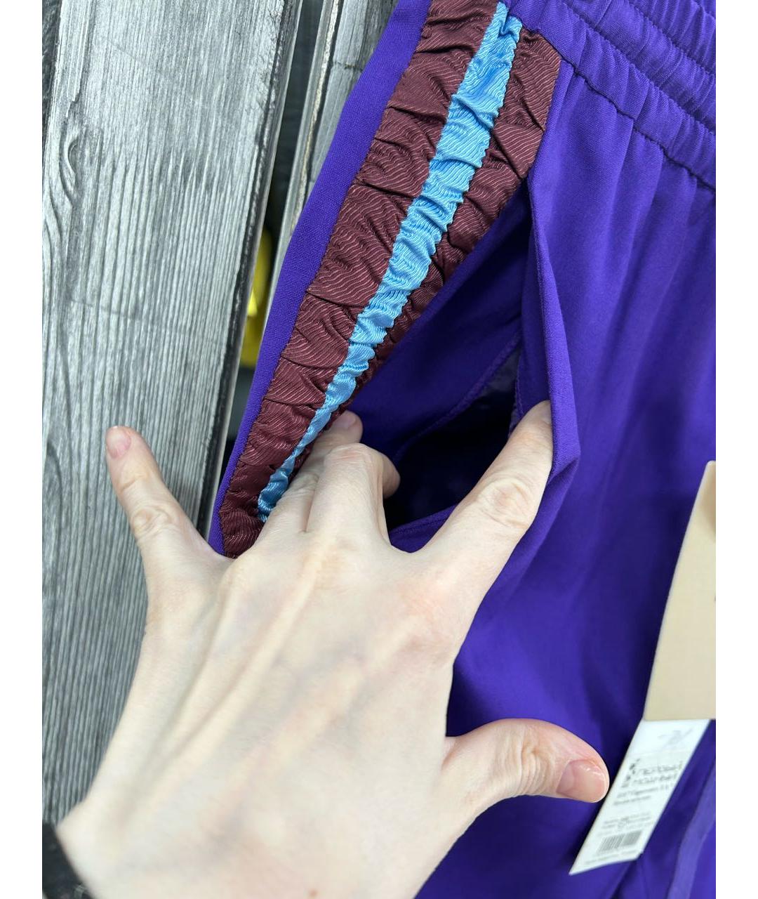 NO. 21 Фиолетовые брюки широкие, фото 6