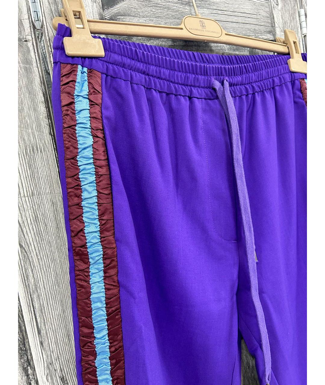 NO. 21 Фиолетовые брюки широкие, фото 3