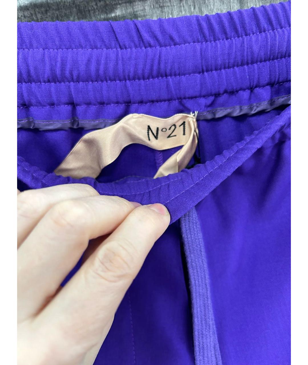 NO. 21 Фиолетовые брюки широкие, фото 4