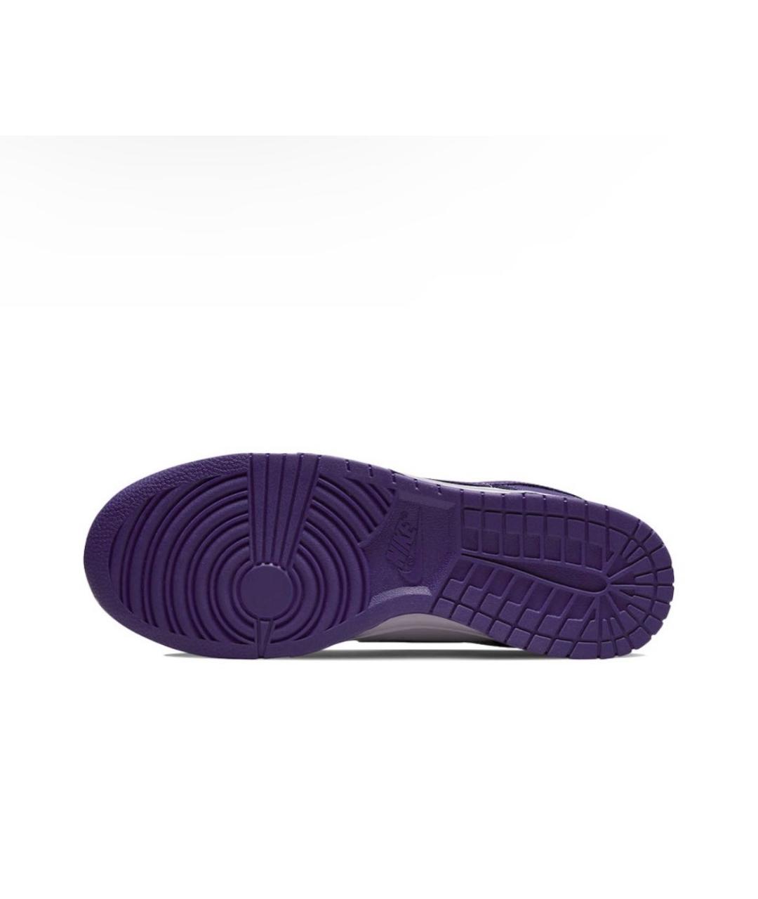 NIKE Фиолетовые кожаные низкие кроссовки / кеды, фото 6