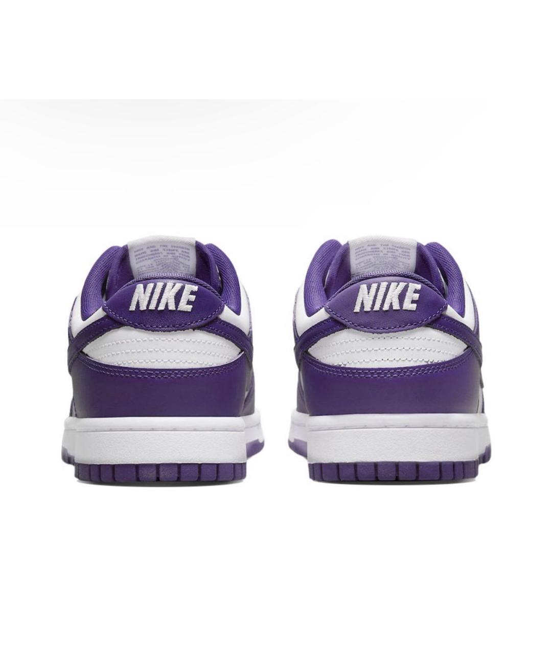 NIKE Фиолетовые кожаные низкие кроссовки / кеды, фото 4