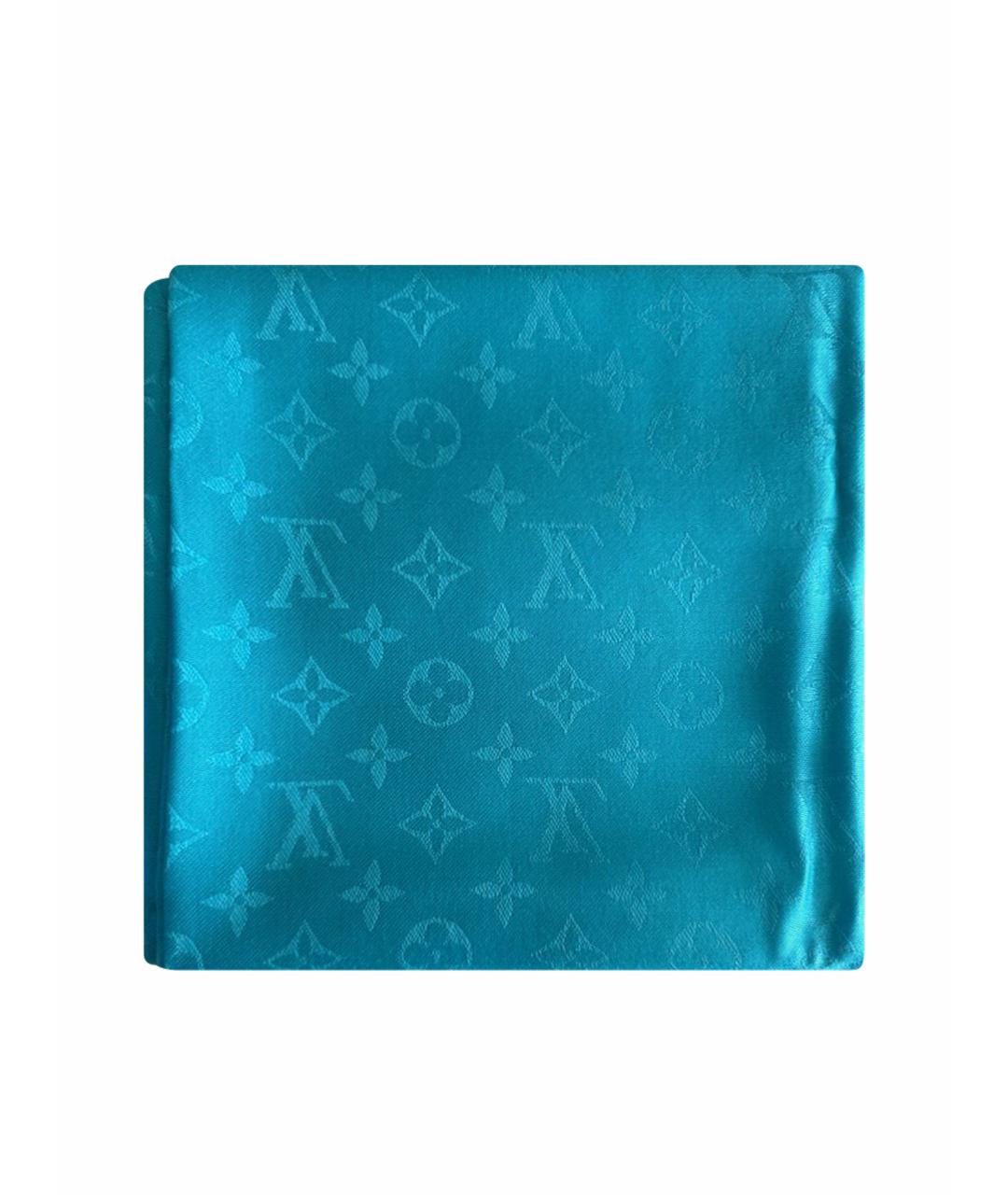 LOUIS VUITTON Бирюзовый платок, фото 1