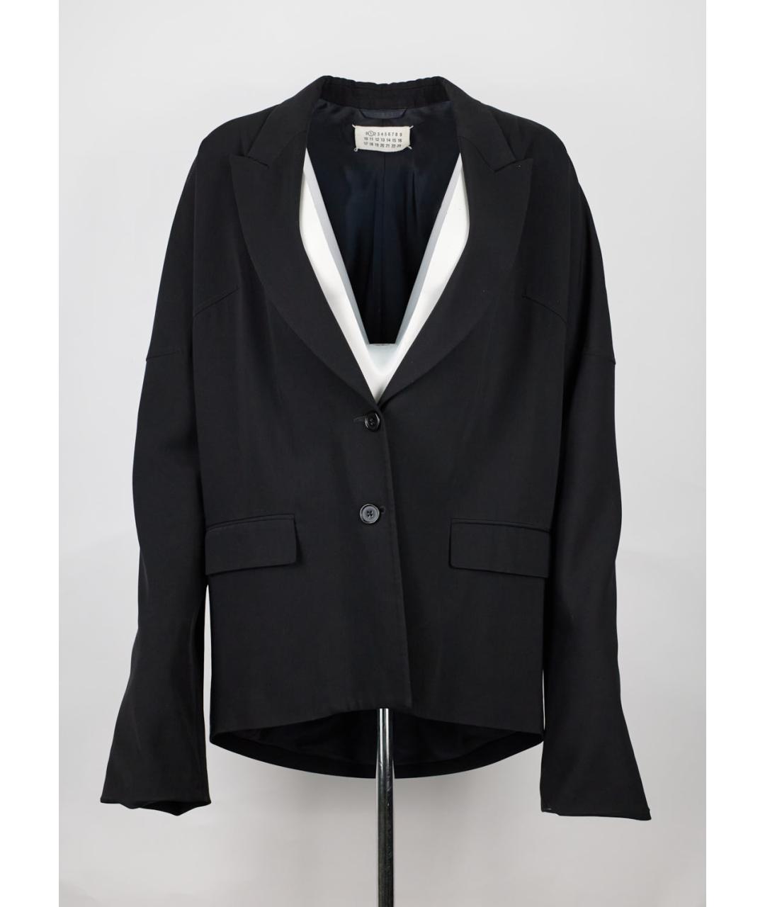 MAISON MARGIELA Черный полиэстеровый жакет/пиджак, фото 6