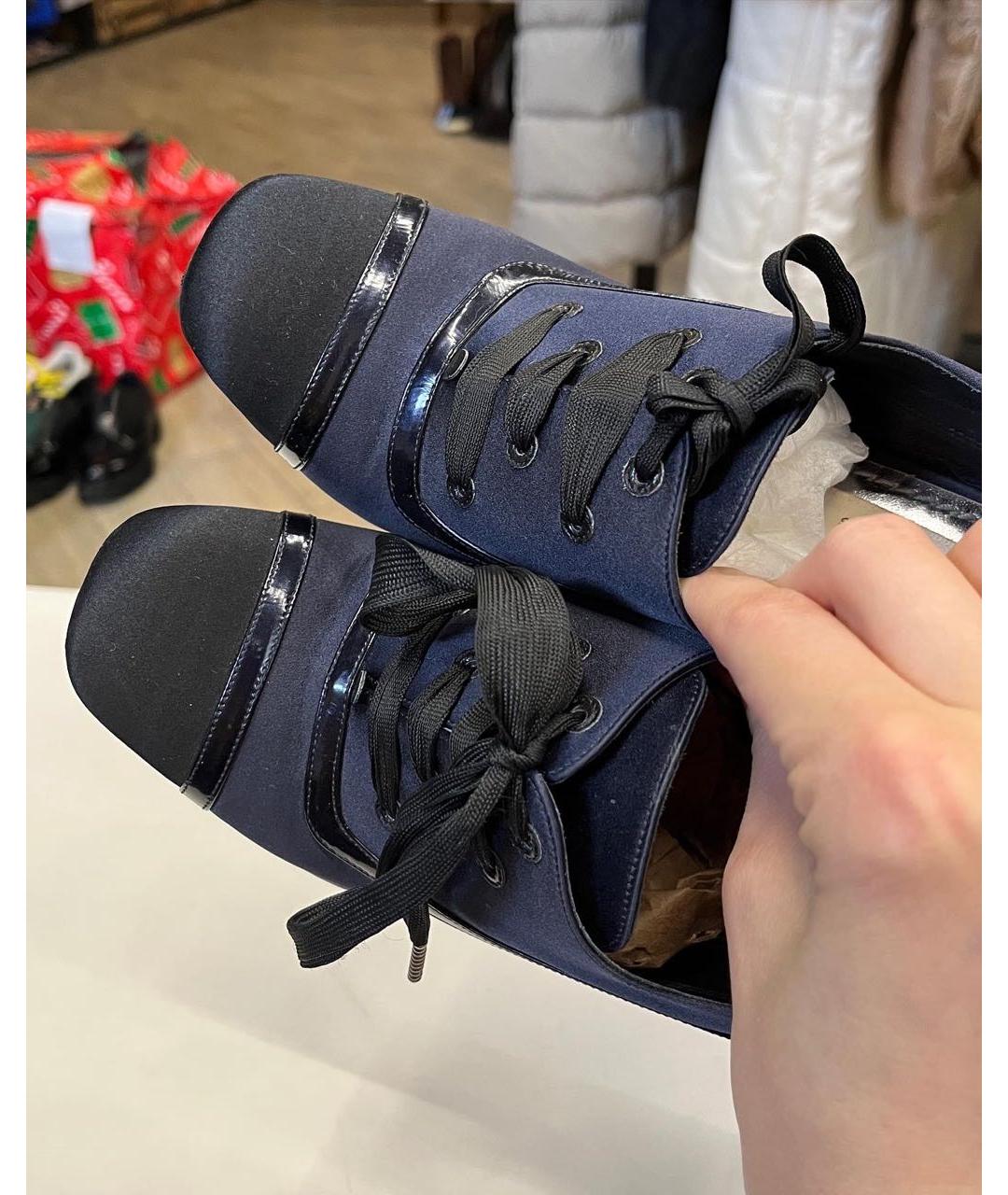 MARC JACOBS Темно-синие текстильные туфли, фото 2