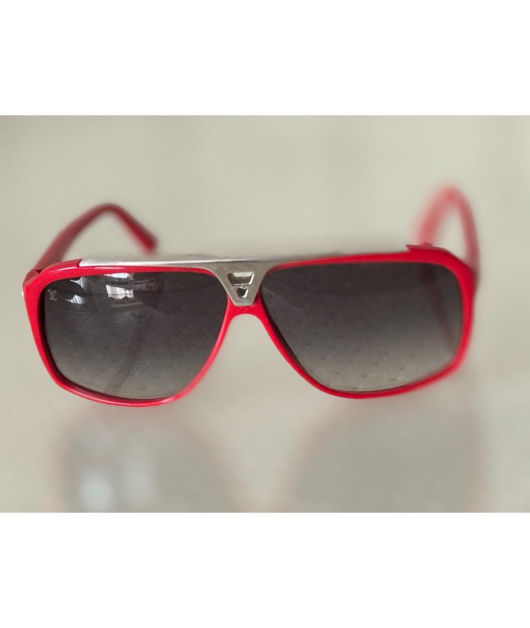 LOUIS VUITTON PRE-OWNED Красные пластиковые солнцезащитные очки, фото 8