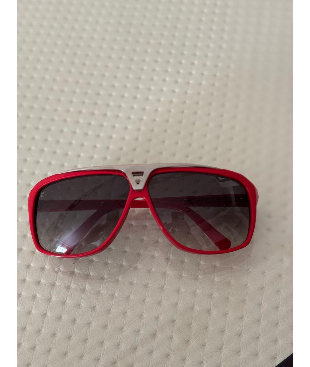 LOUIS VUITTON PRE-OWNED Красные пластиковые солнцезащитные очки, фото 4