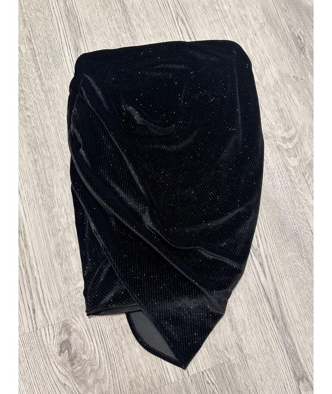 ALEXANDRE VAUTHIER Черная полиэстеровая юбка мини, фото 2