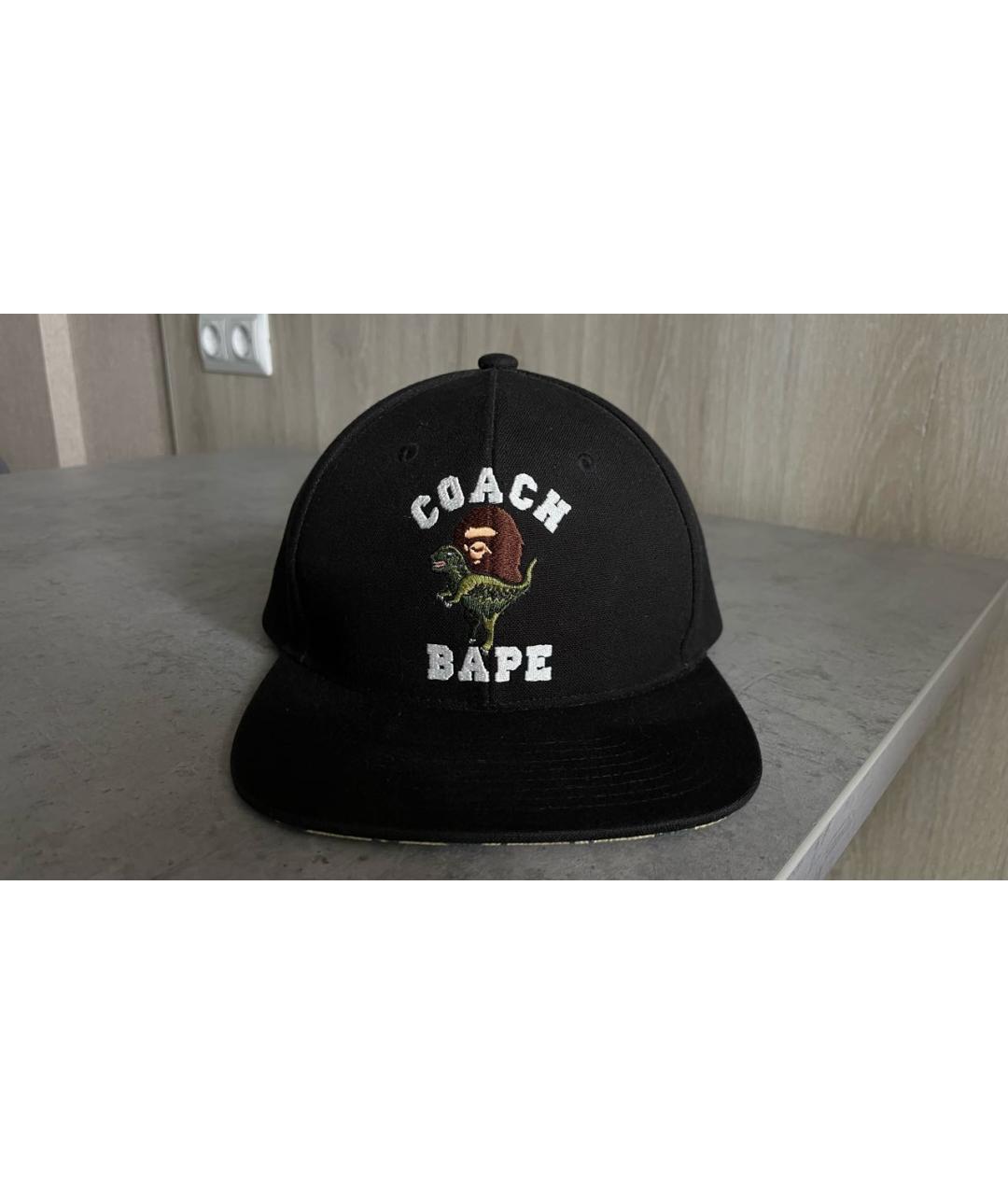 COACH Черная хлопковая кепка/бейсболка, фото 9
