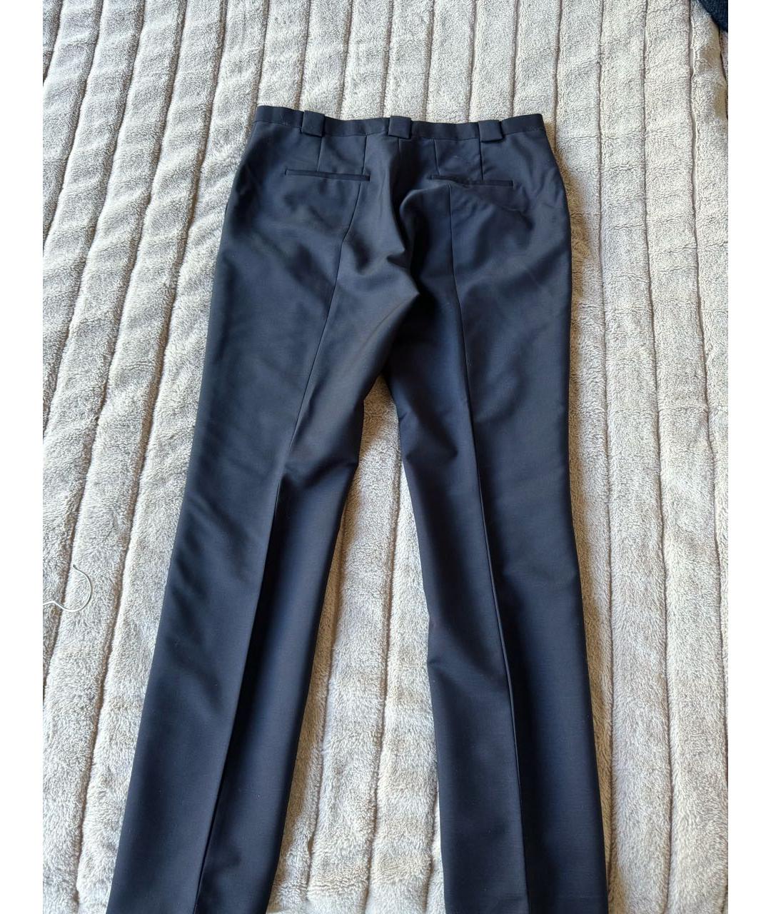ACNE STUDIOS Синие шерстяные прямые брюки, фото 2