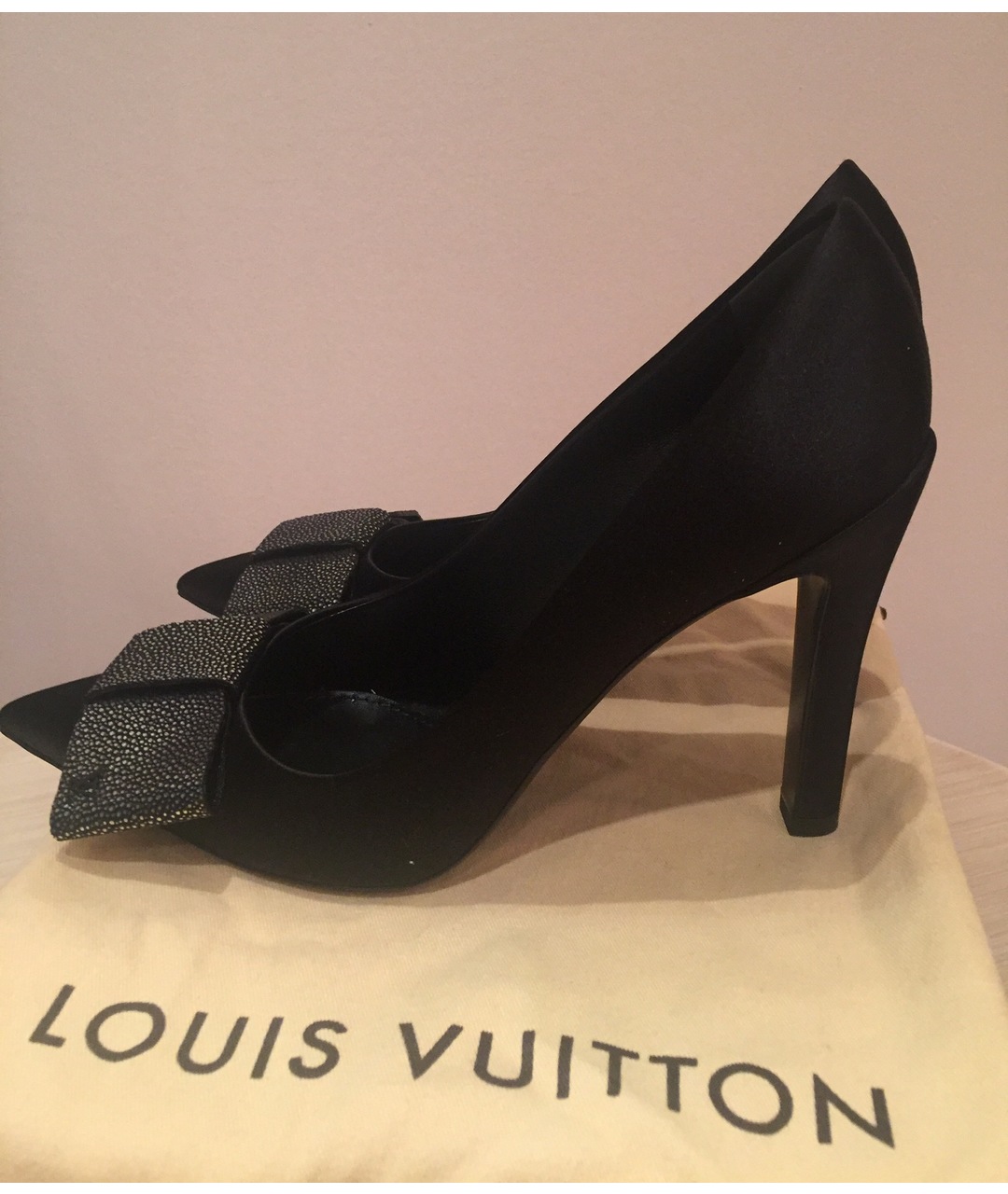 LOUIS VUITTON PRE-OWNED Черные текстильные туфли, фото 9