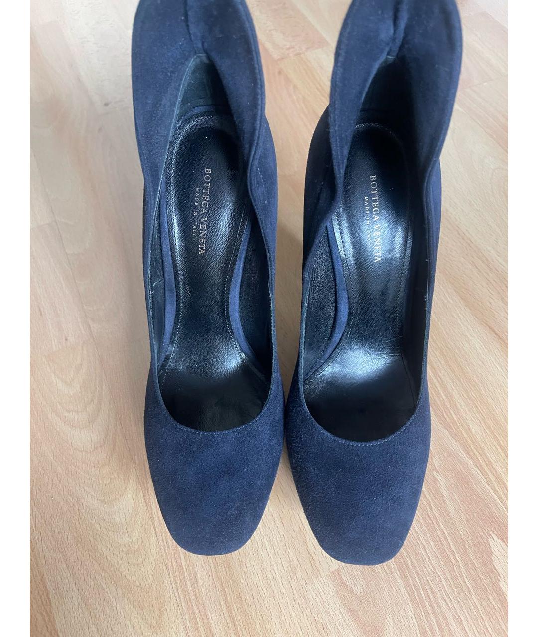 BOTTEGA VENETA Синие замшевые туфли, фото 2